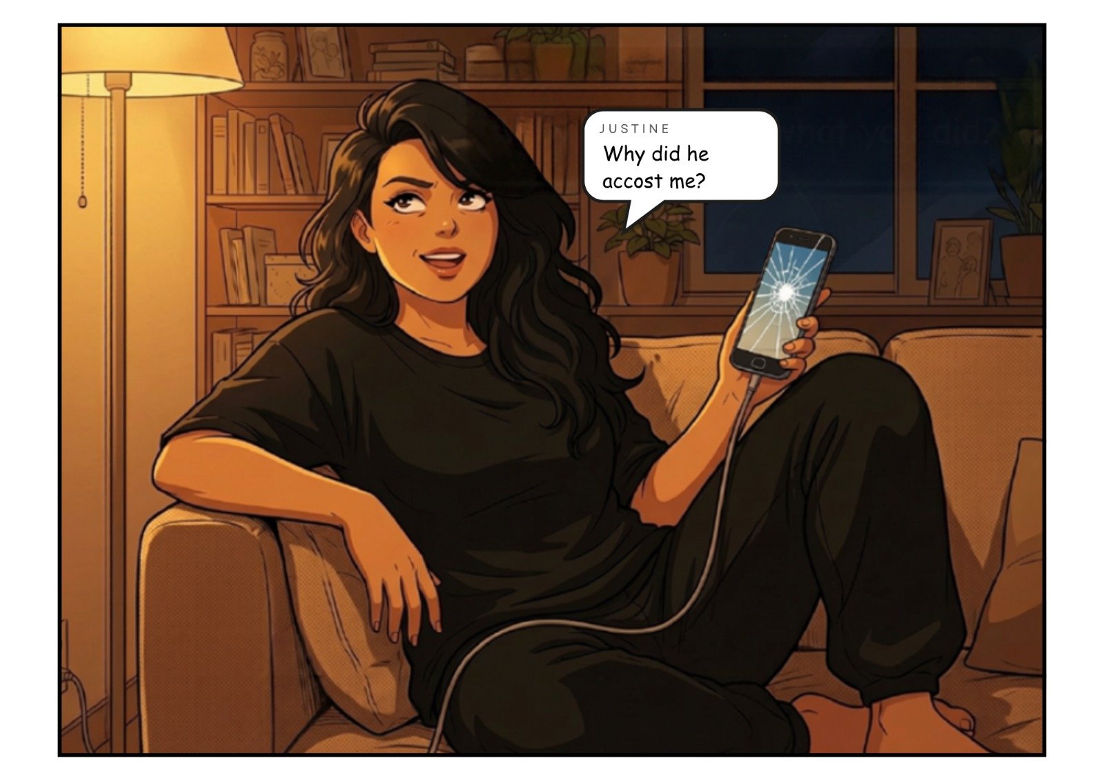 Comic panel 18 of 23, scene 7: Why did you do what you did?