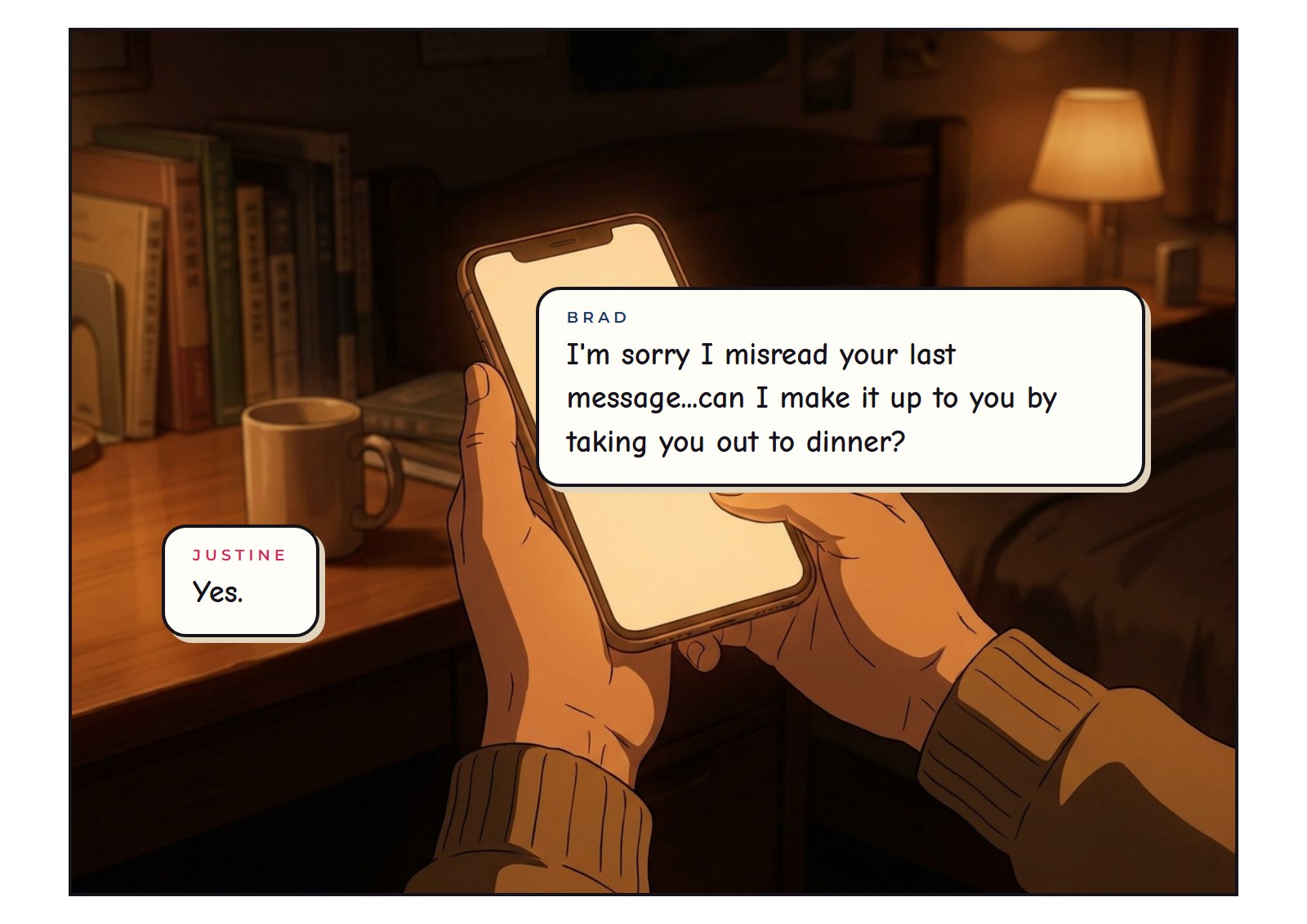 Comic panel 22 of 23, scene 7: Why did you do what you did?